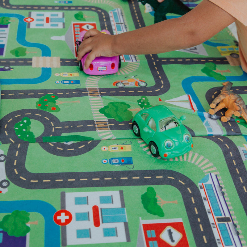 Kids Play Couch with road pattern
