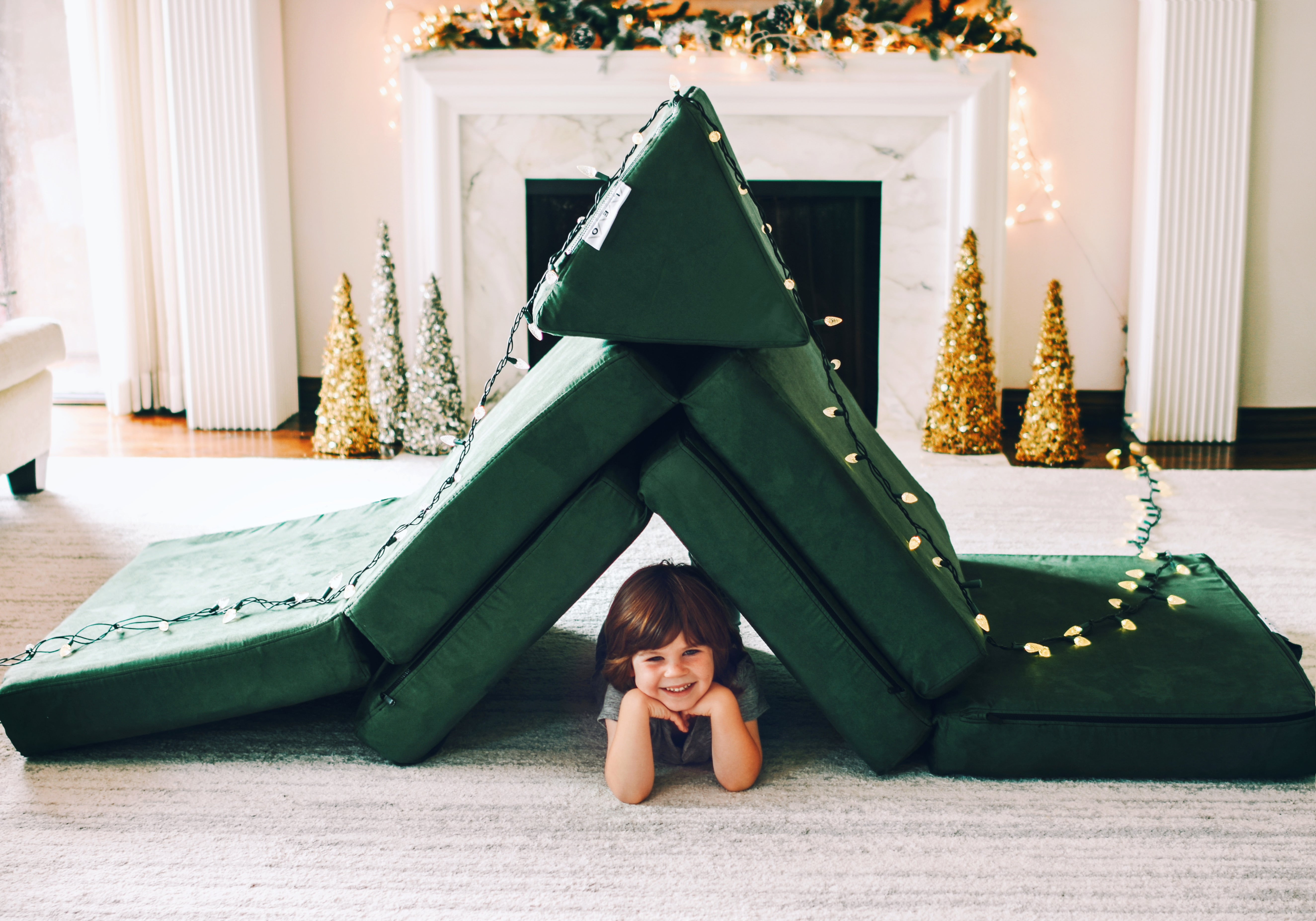 The Hunter Green LeoMat™ is a foldable play mat for kids of all ages